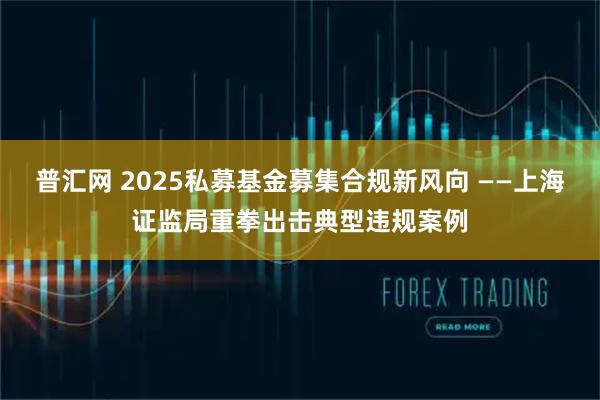 普汇网 2025私募基金募集合规新风向 ——上海证监局重拳出击典型违规案例